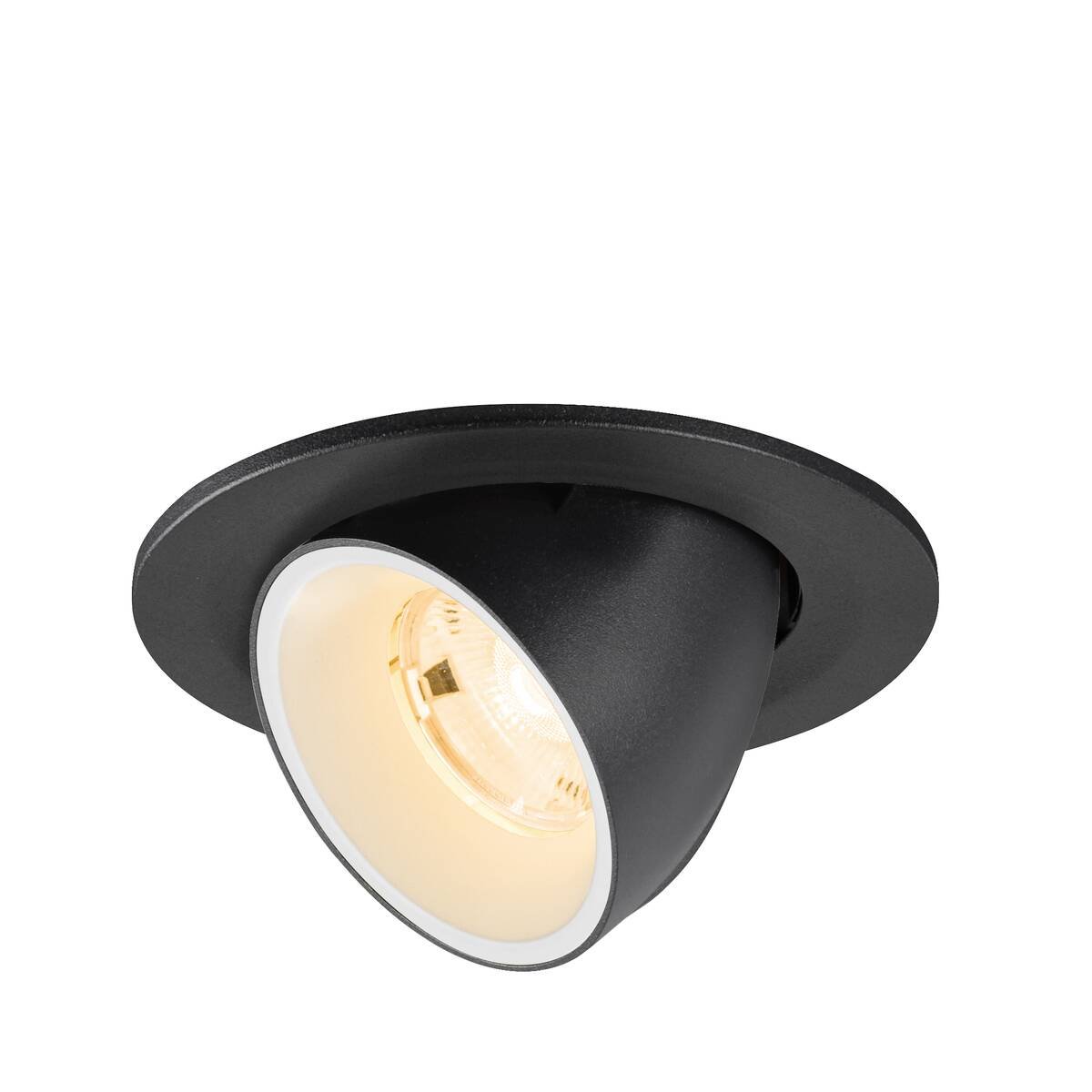 Levně LA 1009380 NUMINOS® GIMBLE S Stropní vestavné svítidlo, 2700 K, 20°, IP20, kulaté, černé / bílé - BIG WHITE (SLV)