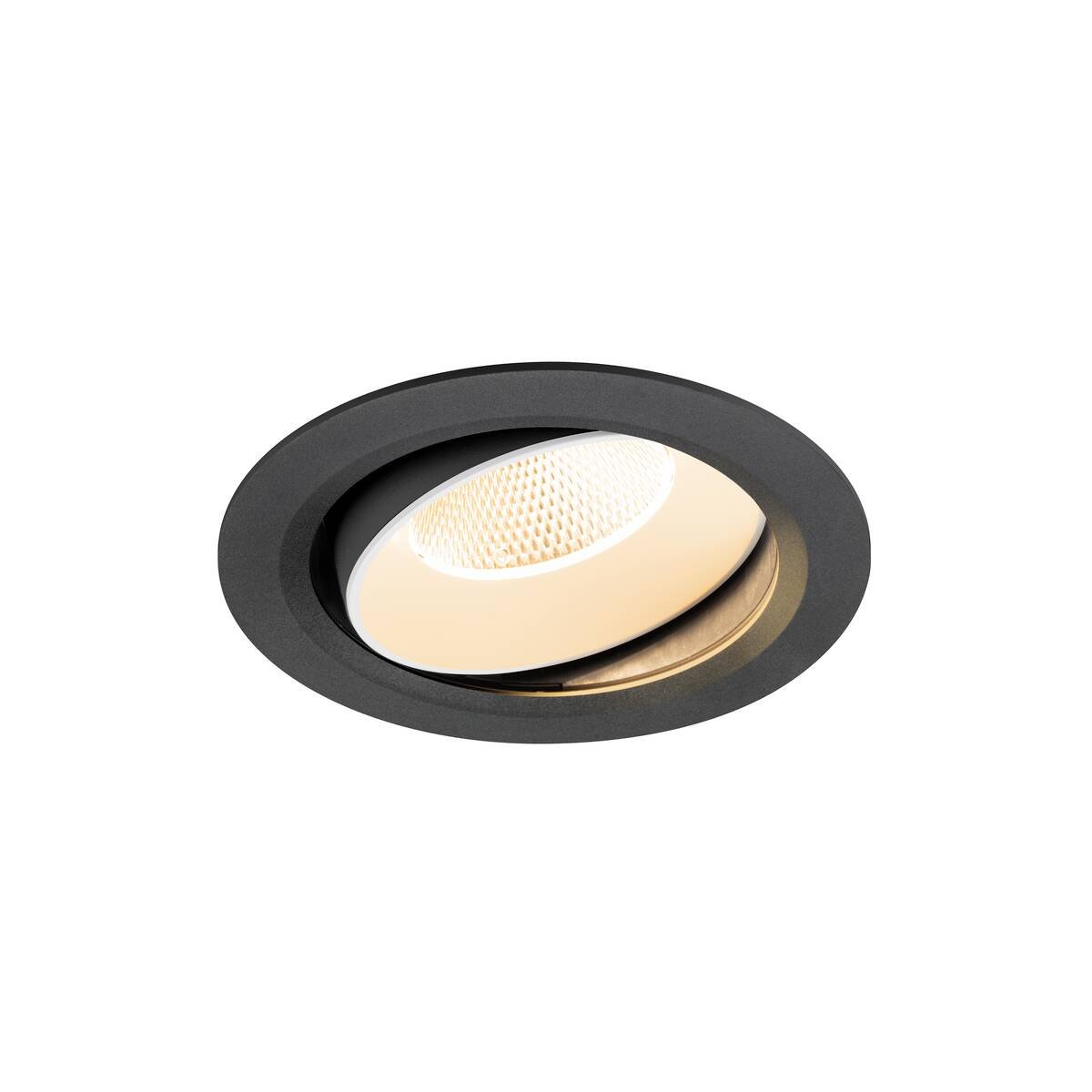 LA 1009973 NUMINOS® MOVE XL Stropní vestavné svítidlo, 2700 K, 20°, IP20, kulaté, černé / bílé - BIG WHITE (SLV)
