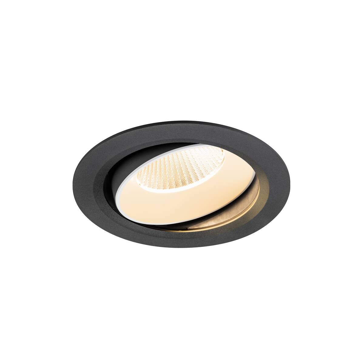 LA 1009976 NUMINOS® MOVE XL Stropní vestavné svítidlo, 2700 K, 40°, IP20, kulaté, černé / bílé - BIG WHITE (SLV)