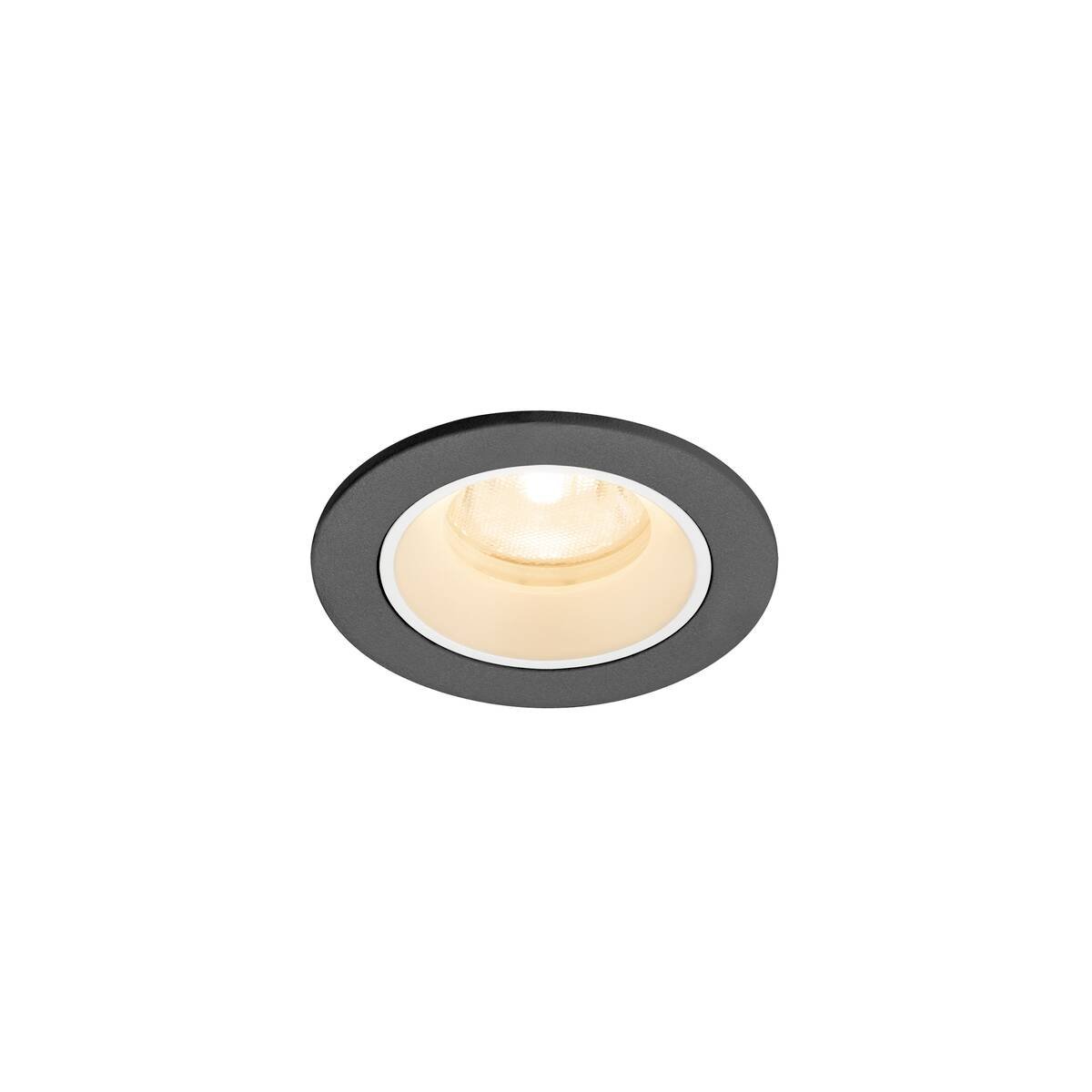 Levně LA 1009275 NUMINOS® XS Stropní vestavné svítidlo, 2700 K, 40°, IP20, kulaté, černé / bílé - BIG WHITE (SLV)