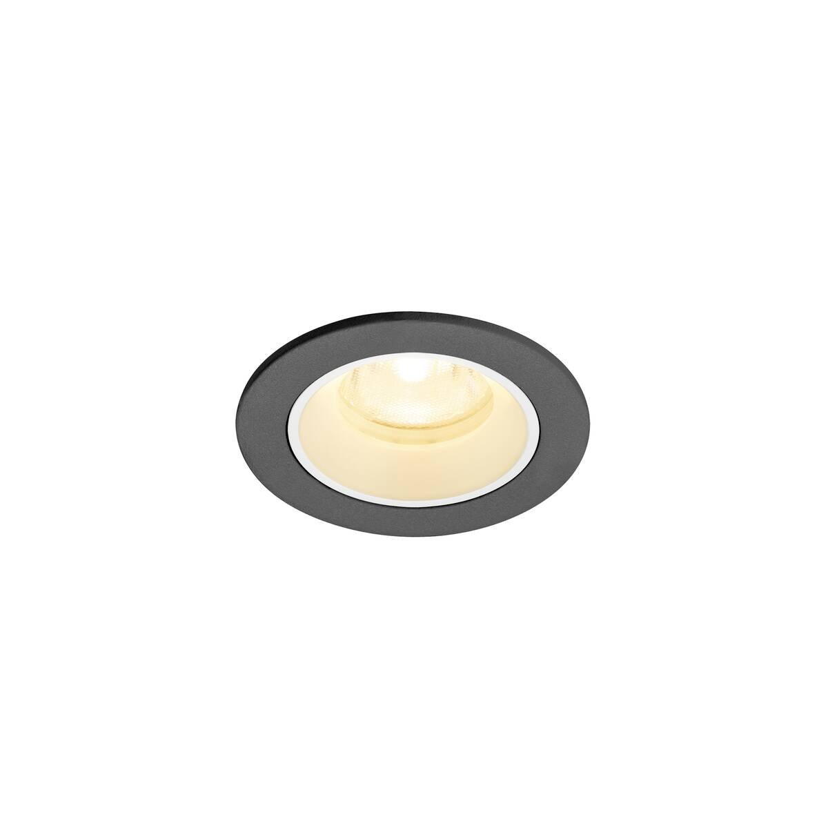 LA 1009293 NUMINOS® XS Stropní vestavné svítidlo, 3000 K, 40°, IP20, kulaté, černé / bílé - BIG WHITE (SLV)