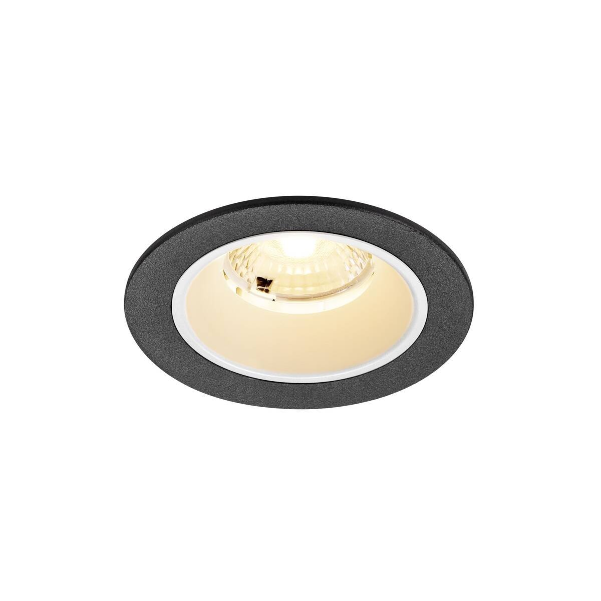 LA 1009455 NUMINOS® S Stropní vestavné svítidlo, 3000 K, 40°, IP20, kulaté, černé / bílé - BIG WHITE (SLV)