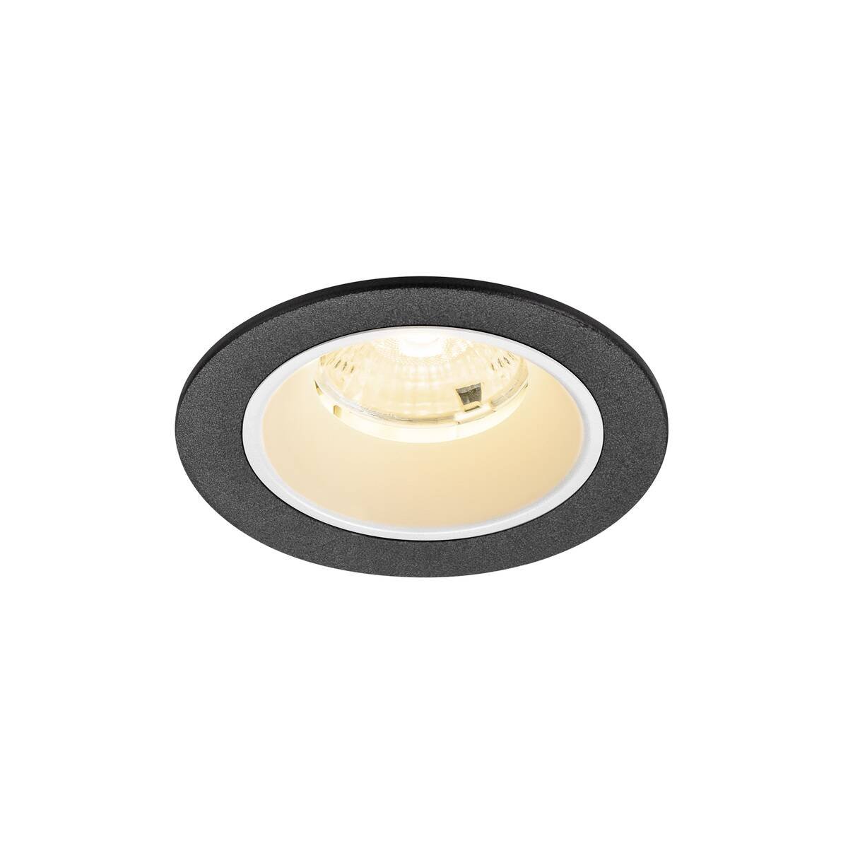 LA 1009458 NUMINOS® S Stropní vestavné svítidlo, 3000 K, 55°, IP20, kulaté, černé / bílé - BIG WHITE (SLV)