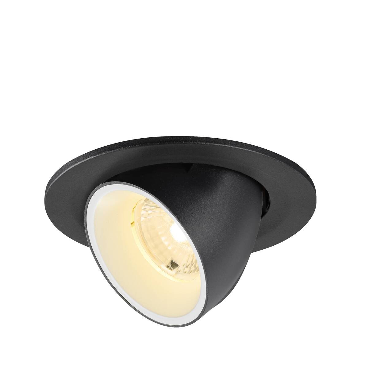 Levně LA 1009401 NUMINOS® GIMBLE S Stropní vestavné svítidlo, 3000 K, 40°, IP20, kulaté, černé / bílé - BIG WHITE (SLV)