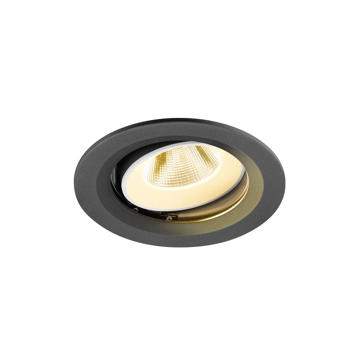 LA 1009668 NUMINOS® MOVE M Stropní vestavné svítidlo, 3000 K, 20°, IP20, kulaté, černé / bílé - BIG WHITE (SLV)