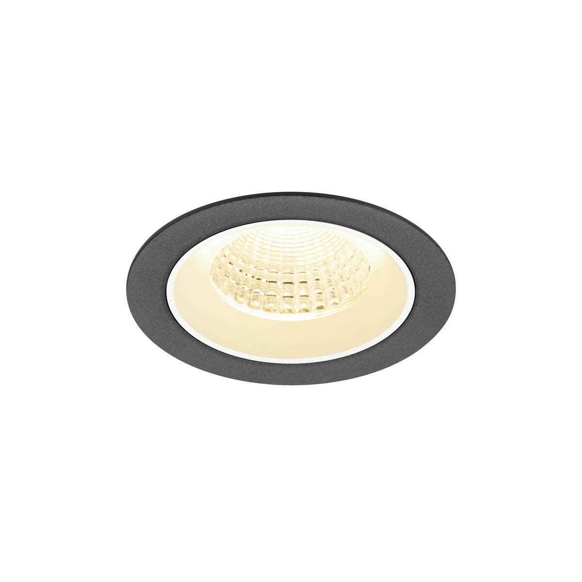 Levně LA 1009620 NUMINOS® M Stropní vestavné svítidlo, 3000 K, 55°, IP20, kulaté, černé / bílé - BIG WHITE (SLV)