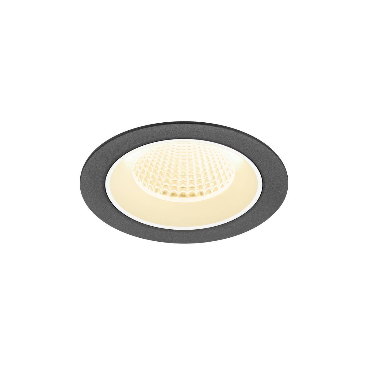 Levně LA 1009617 NUMINOS® M Stropní vestavné svítidlo, 3000 K, 40°, IP20, kulaté, černé / bílé - BIG WHITE (SLV)