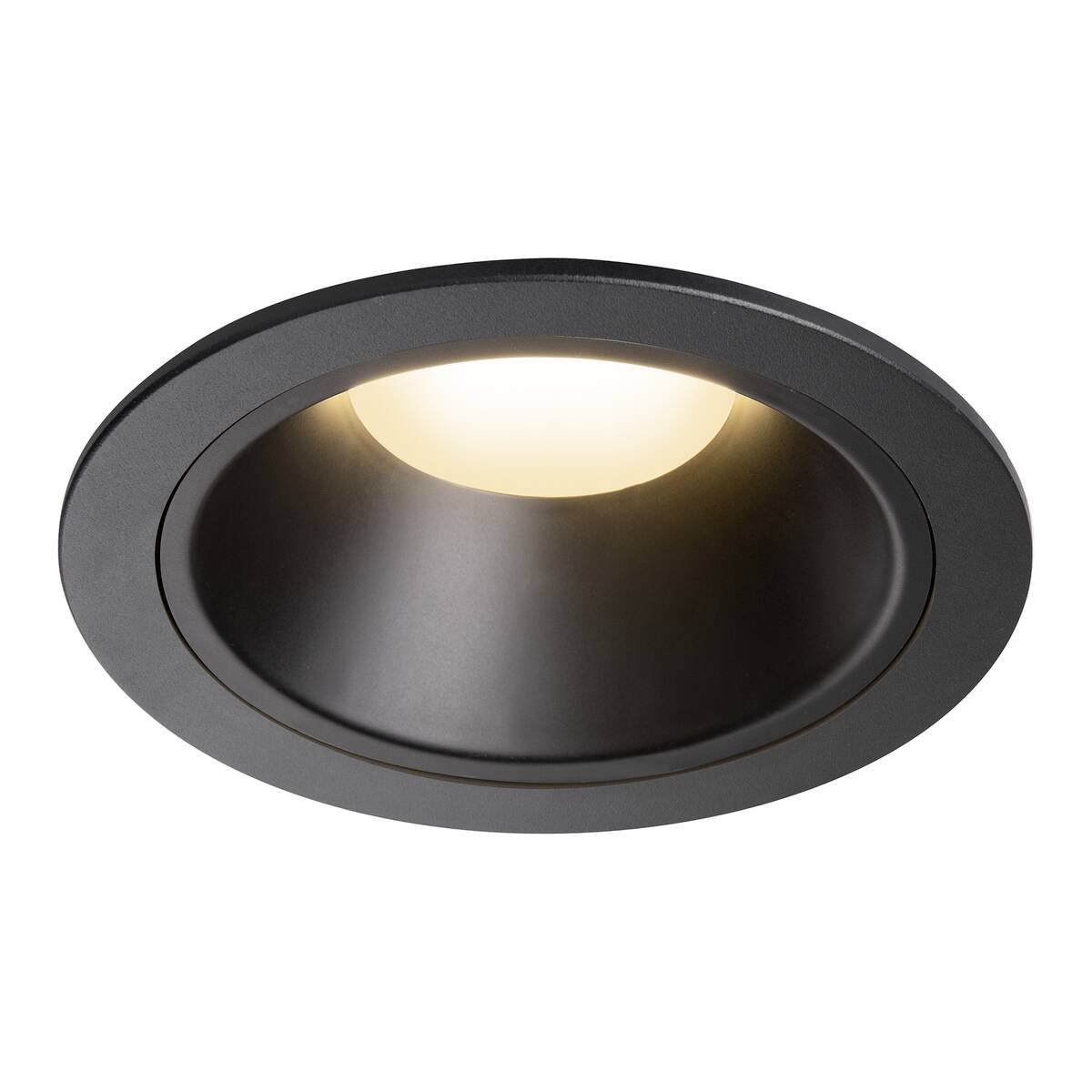 LA 1009936 NUMINOS® XL Stropní vestavné svítidlo, 3000 K, 20°, IP20, kulaté, černé - BIG WHITE (SLV)