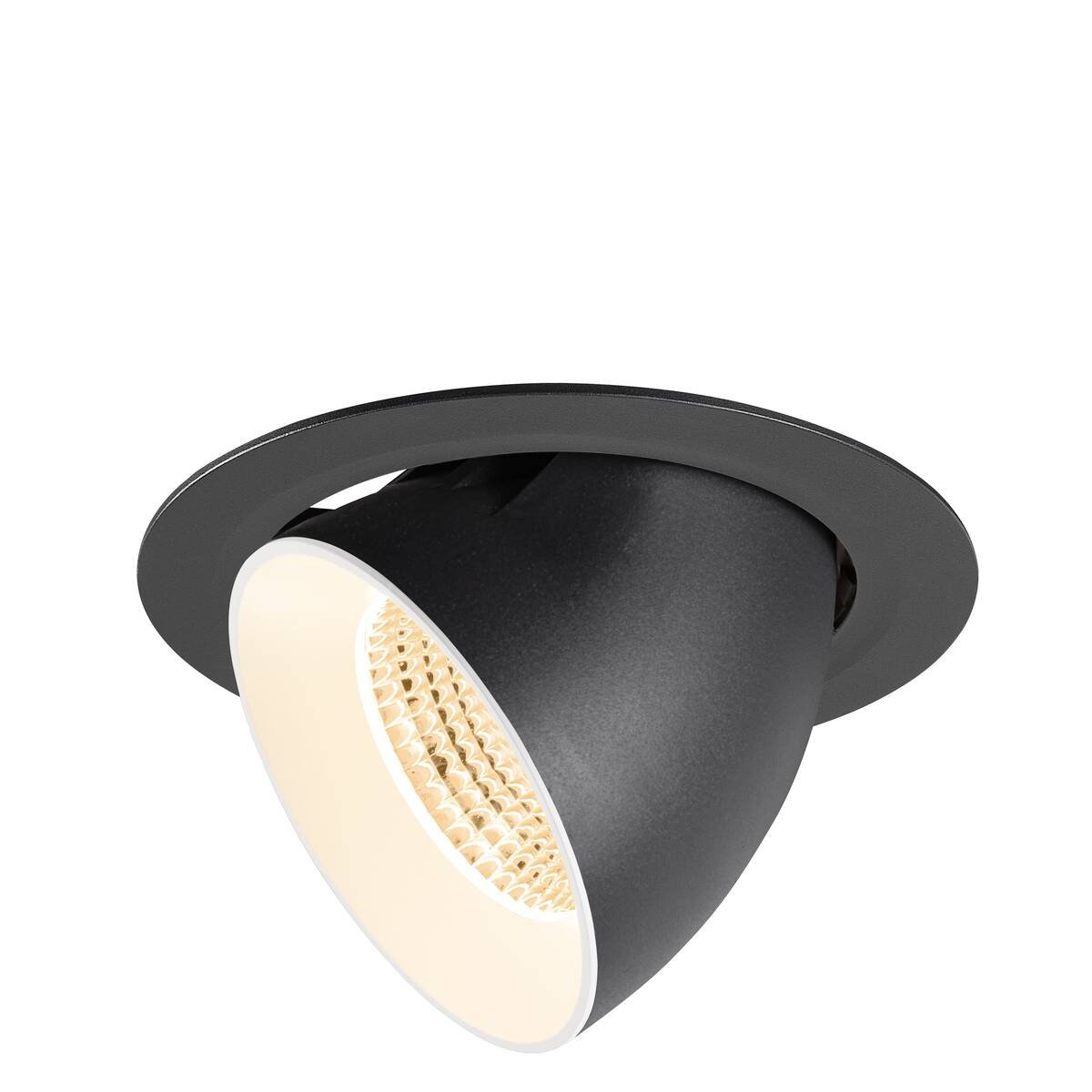 LA 1009871 NUMINOS® GIMBLE XL Stropní vestavné svítidlo, 2700 K, 55°, černá / bílá - BIG WHITE (SLV)