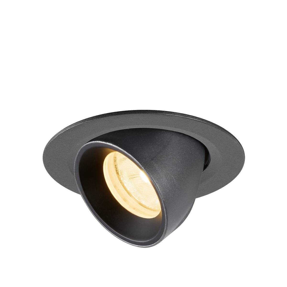 LA 1010044 NUMINOS® GIMBLE XS Stropní vestavné svítidlo, 3000 K, 20°, IP20, kulaté, černé - BIG WHITE (SLV)