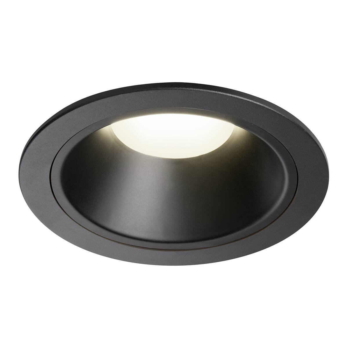 LA 1009954 NUMINOS® XL Stropní vestavné svítidlo, 4000 K, 20°, IP20, kulaté, černé - BIG WHITE (SLV)