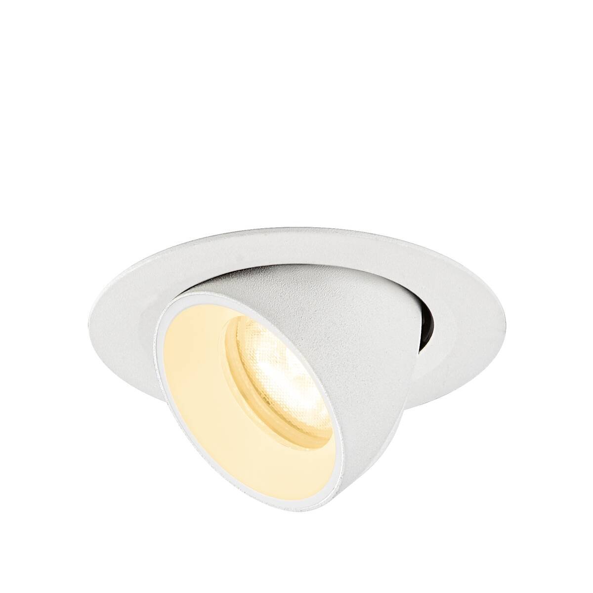 LA 1010060 NUMINOS® GIMBLE XS Stropní vestavné svítidlo, 3000 K, 55°, IP20, kulaté, bílé - BIG WHITE (SLV)