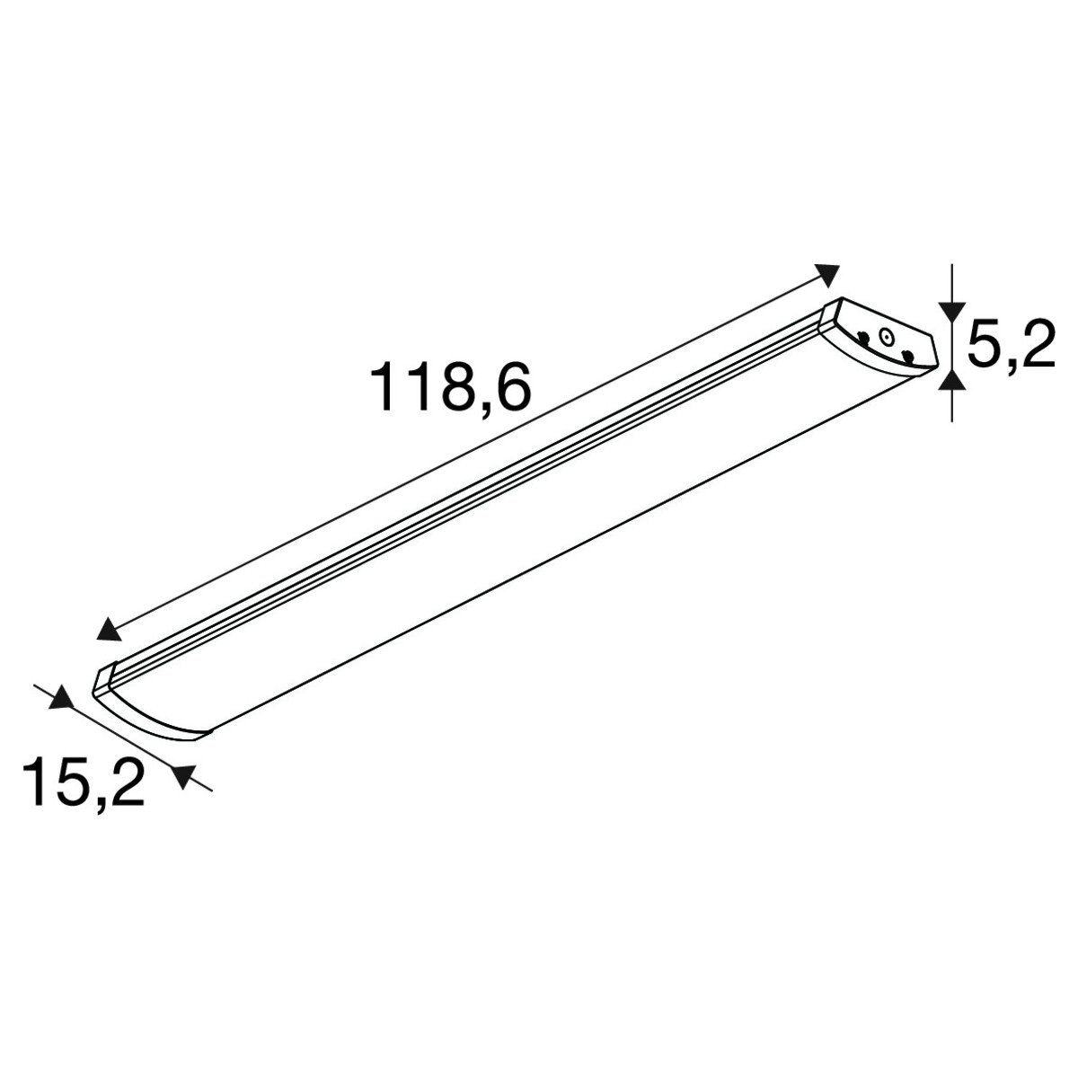 LA 1010909 BATTEN FLAT P 1200 52 830/840/850 ML WH - BIG WHITE (SLV) (obrázek 3)