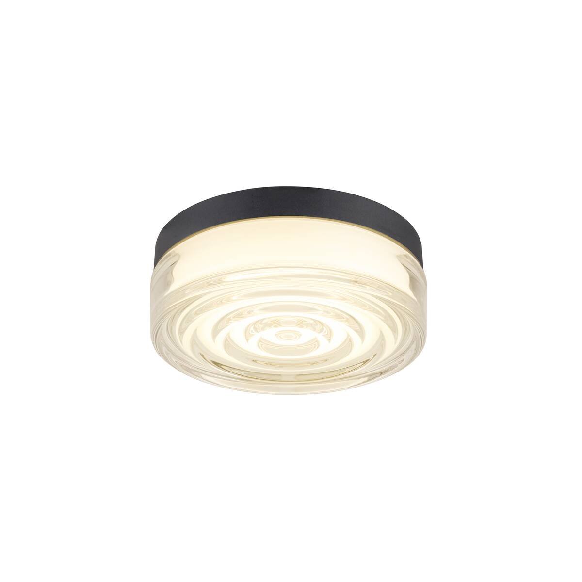 LA 1010211 CYFT WAVE XL Přisazené nástěnné a stropní svítidlo, 2700/3000/4000 K, 15 W, PHASE, 105°, IP65 černá / čirá - BIG WHITE (SLV)