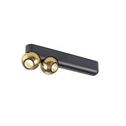 Obrázek pro produkt DYSKO Přisazené nástěnné a stropní svítidlo, dvojité, PHASE, 2700K, 13 W, 36°, černé / zlaté - BIG WHITE (SLV)