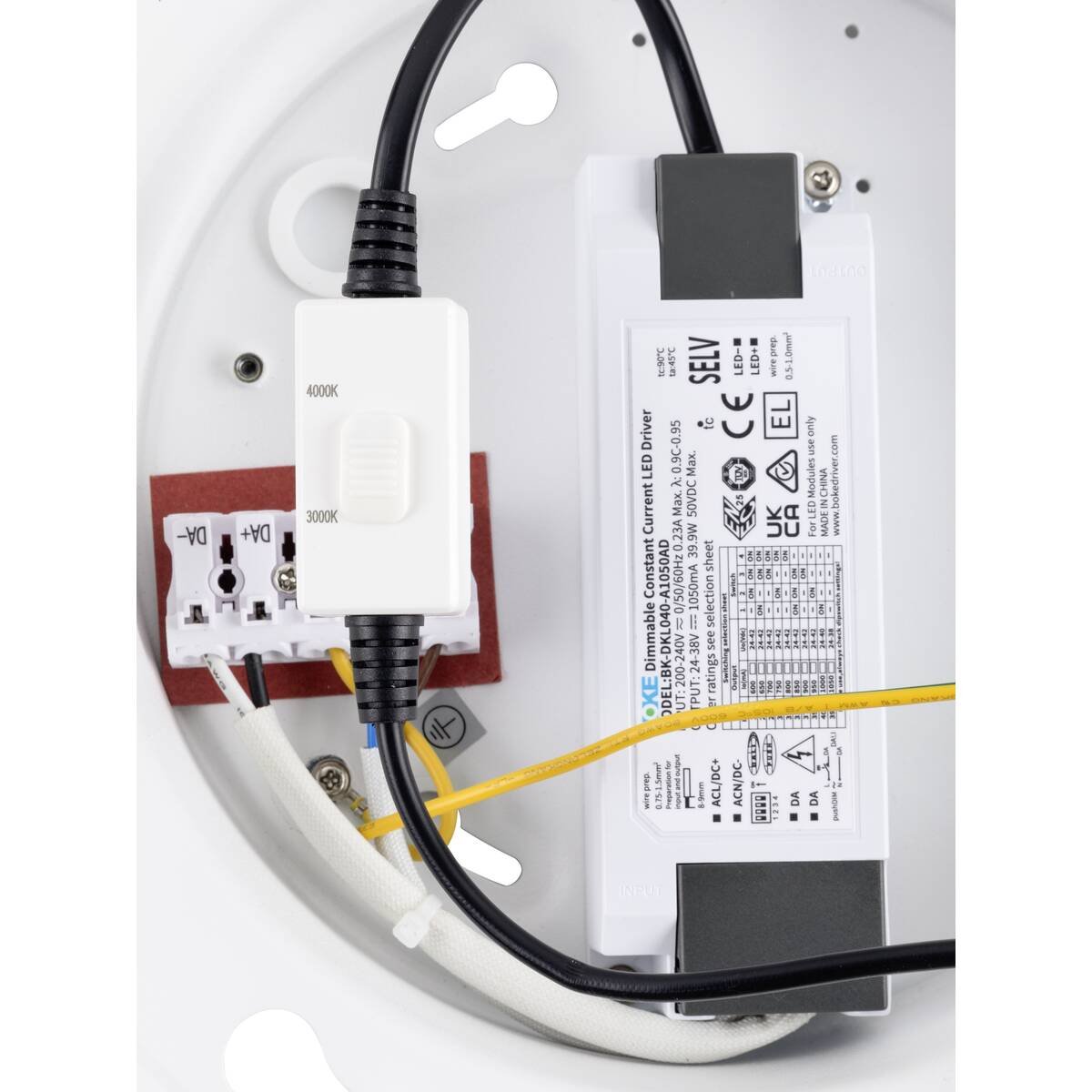 LA 1010424 PANEL 60 Povrchové stropní svítidlo, kulaté, DALI, 3000/4000K, 29 W, 90°, bílé - BIG WHITE (SLV) (obrázek 4)
