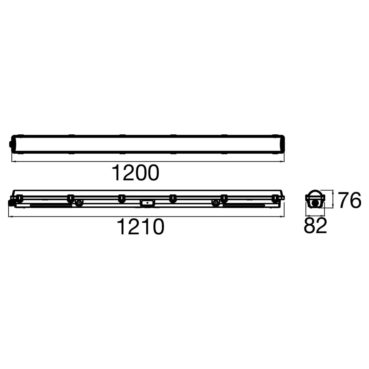 LA 1010829 WATERPROOF P 1200 65 830/840/850 ML DALI IP66 - BIG WHITE (SLV) (obrázek 4)