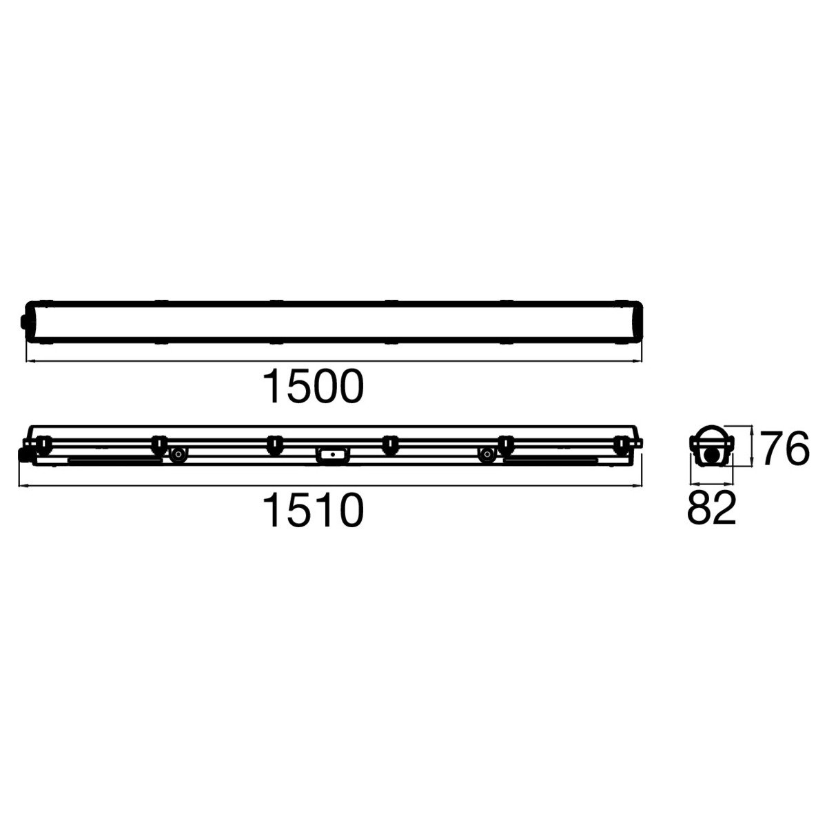 LA 1010831 WATERPROOF P 1500 81 830/840/850 ML DALI IP66 - BIG WHITE (SLV) (obrázek 4)