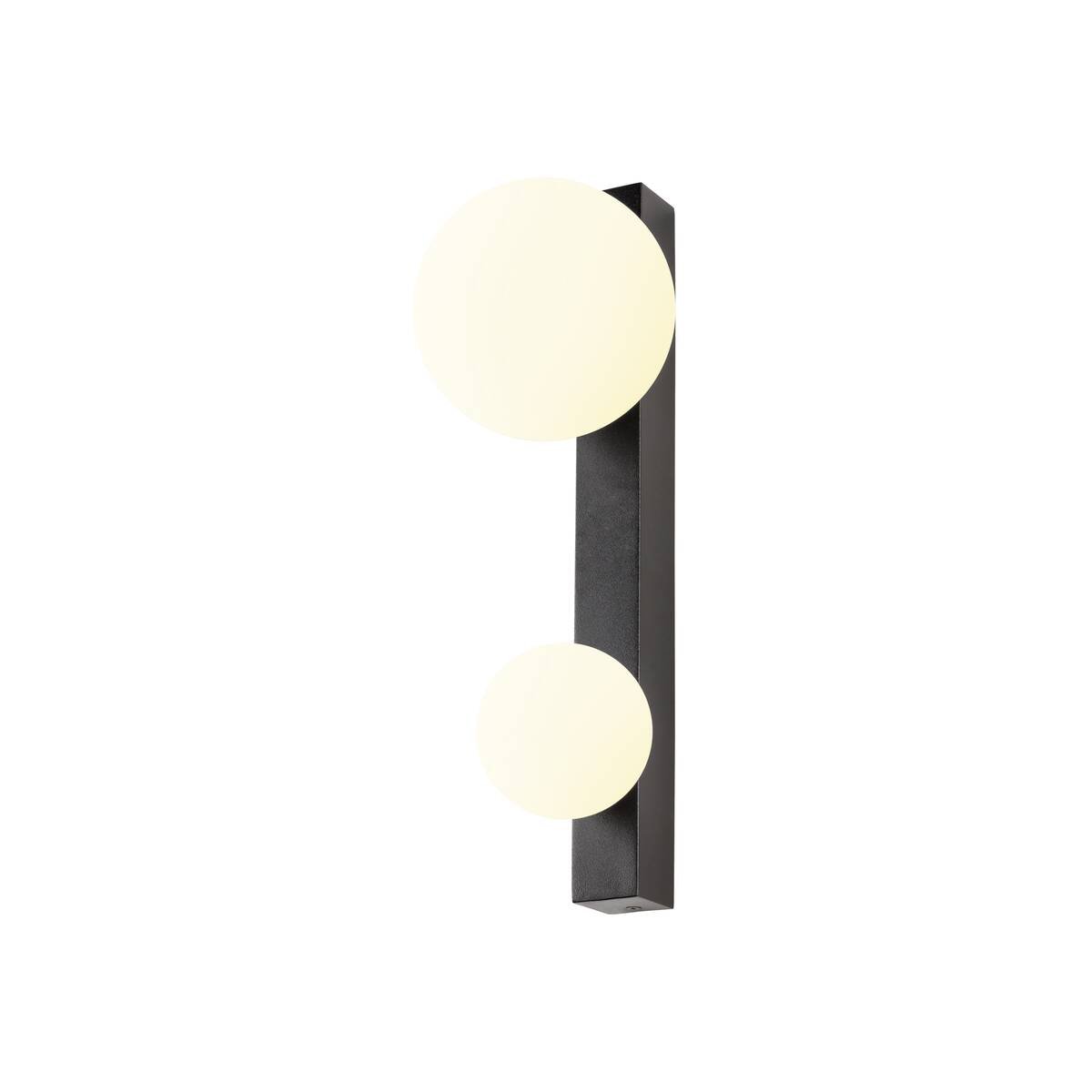 LA 1009145 SUN WL dvojité, G9, nástěnné svítidlo, kulaté, 2 x max. 5 W, IP20, černé - BIG WHITE (SLV)