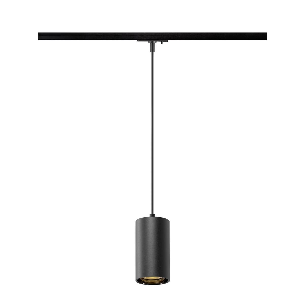 LA 1010099 ASTO TUBE 1~ závěsné svítidlo, GU10, délka závěsu 250 cm, 1 x max. 10 W, černá - BIG WHITE (SLV)