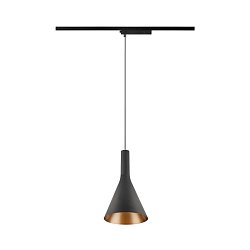 Obrázek pro produkt LALU® SET 1~ Závěsné svítidlo, LED Base, CONE 15, PHASE, délka závěsu 200 cm, 2700/3000K, 40°, černá - BIG WHITE (SLV)