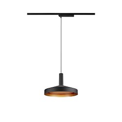 Obrázek pro produkt LALU® SET 1~ závěsné svítidlo, základna LED, TETRA 24, PHASE, délka závěsu 200 cm, 2700/3000 K, 40°, černá - BIG WHITE (SLV)