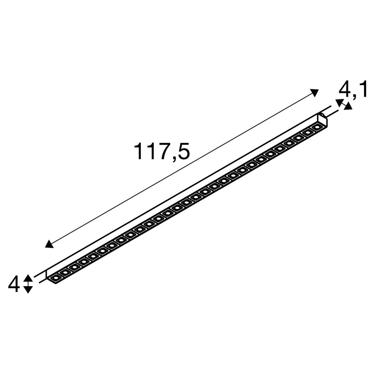 LA 1010149 SIGHT EVO 3~ Spot, jednoduchý, obdélníkový, 4000 K, 25 W, 60°, bílý / černý - BIG WHITE (SLV) (obrázek 5)