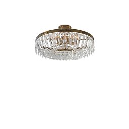 Obrázek pro produkt Hovdala kříšťálové stropní svítidlo staromosaz 48 cm - Markslöjd