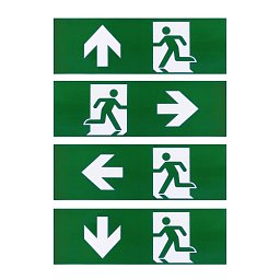 Obrázek pro produkt P-LIGHT sada 4 ks, fólie s piktogramem, š: 10 v: 30 cm, zelená - BIG WHITE (SLV)