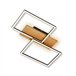 Obrázek pro produkt Cornice LED stropní svítidlo, krokově stmívatelné, přímé a nepřímé osvětlení, černá - BRILO