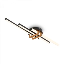 Obrázek pro produkt Tinka stropní svítidlo 78x16 cm - 21W, 2400lm, LED, teplá bílá, černá/dřevo - BRILO