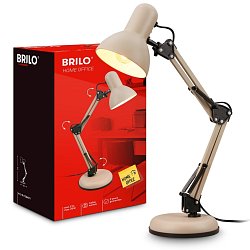 Obrázek pro produkt Pixa lampička na psací stůl, vypínač, nastavitelné, E14, béžová - BRILO