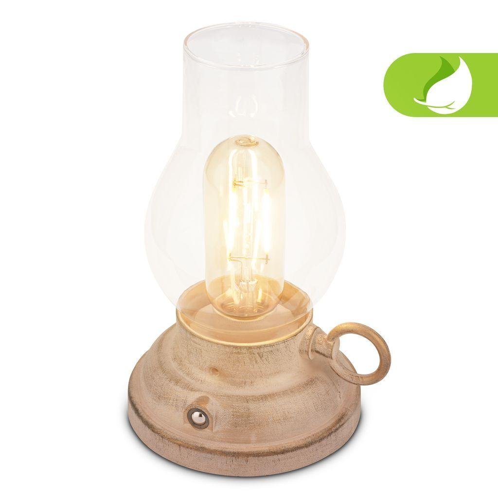 BRILO 7575011 Kanea stolní lampa - 1,5W, 40lm, bezdrátová, LED, stmívatelné, teplá bílá, béžová - BRILO