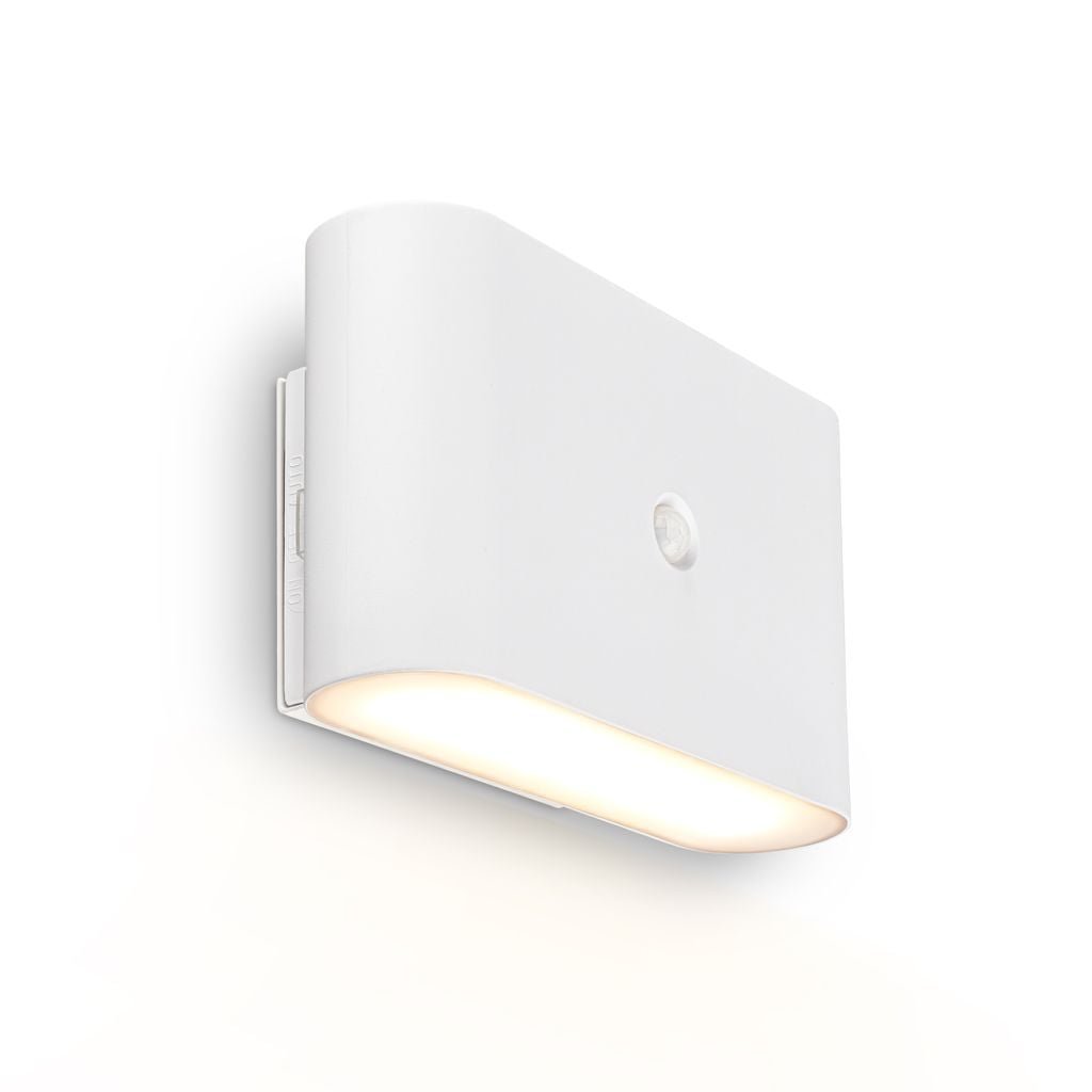 BRI 3878016 Chat nástěnné svítidlo - 3W, 270lm, bezdrátová, LED, s pohybovým čidlem, bílé - BRILONER