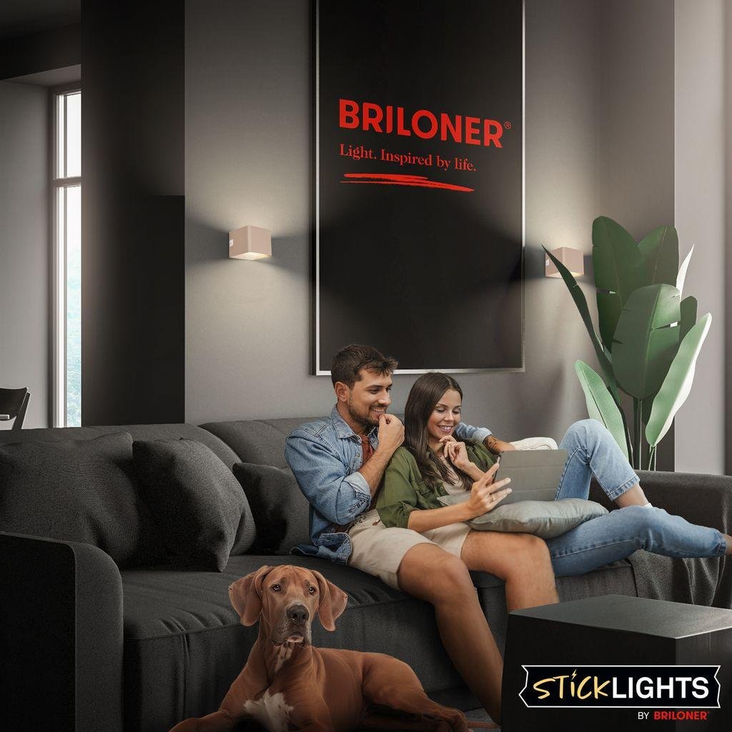 BRI 3879011 Borra nástěnné svítidlo - 1,5W, 100lm, bezdrátové, LED, s pohybovým čidlem, béžové - BRILONER (obrázek 7)