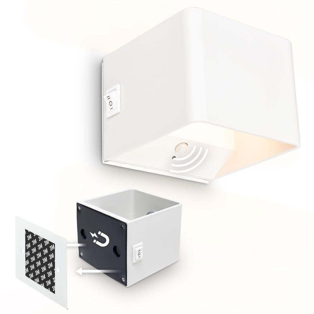 BRI 3879016 Borra nástěnné svítidlo - 1,5W, 100lm, bezdrátové, LED, s pohybovým čidlem, bílé - BRILONER