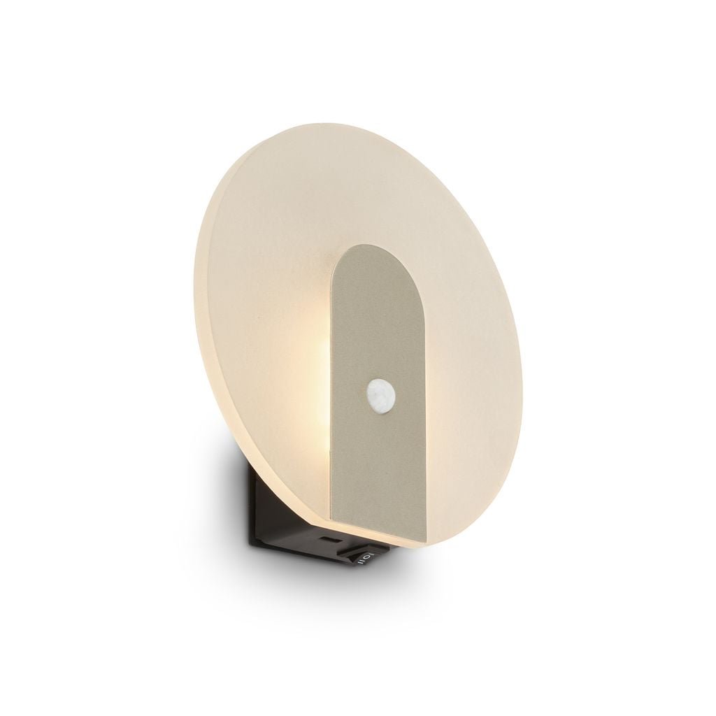 BRI 3889012 Taro nástěnné svítidlo - 2,5W, 100lm, bezdrátové, LED, s pohybové čidlo, matný nikl - BRILONER