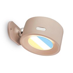 Obrázek pro produkt Tari nástěnné bodové svítidlo - 1,6W, 160lm, LED, nabíjecí, CCT, stmívatelné, bezdrátové, béžová - BRILONER