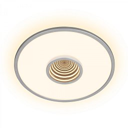 Obrázek pro produkt Toro LED stropní svítidlo, tunelový efekt, přímé a nepřímé osvětlení, matný chrom, 42cm kruhové - BRILONER