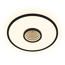 Obrázek pro produkt Toro LED stropní svítidlo, tunelový efekt, přímé a nepřímé osvětlení, černá, 42cm kruhové - BRILONER