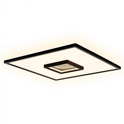 Obrázek pro produkt Toro LED stropní svítidlo, tunelový efekt, přímé a nepřímé osvětlení, černé, 42x42cm - BRILONER