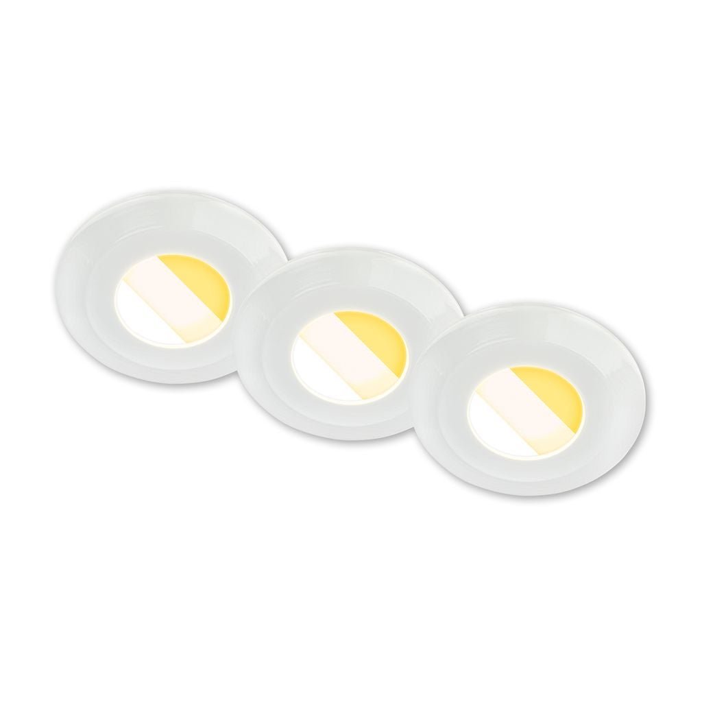BRI 7588036 Klira 3ks sada LED vestavné bodové svítidlo do koupelny 230V, CTS přepínač, IP44, bílé - BRILONER