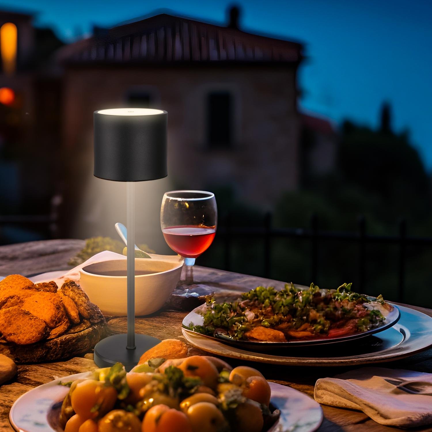 BRILO 7521015 Sigo LED stolní lampička bezdrátová IP44, stmívatelné, s nabíjecí základnou, černá - BRILO (obrázek 8)