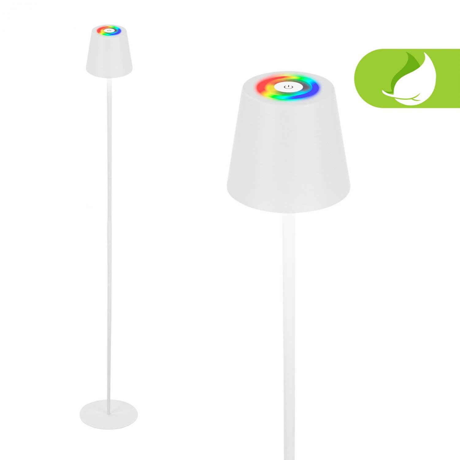BRILO 1507016 Coloris RGBW LED stojanová bezdrátová lampa, stmívatelná, dotykový vypínač, bílá - BRILO