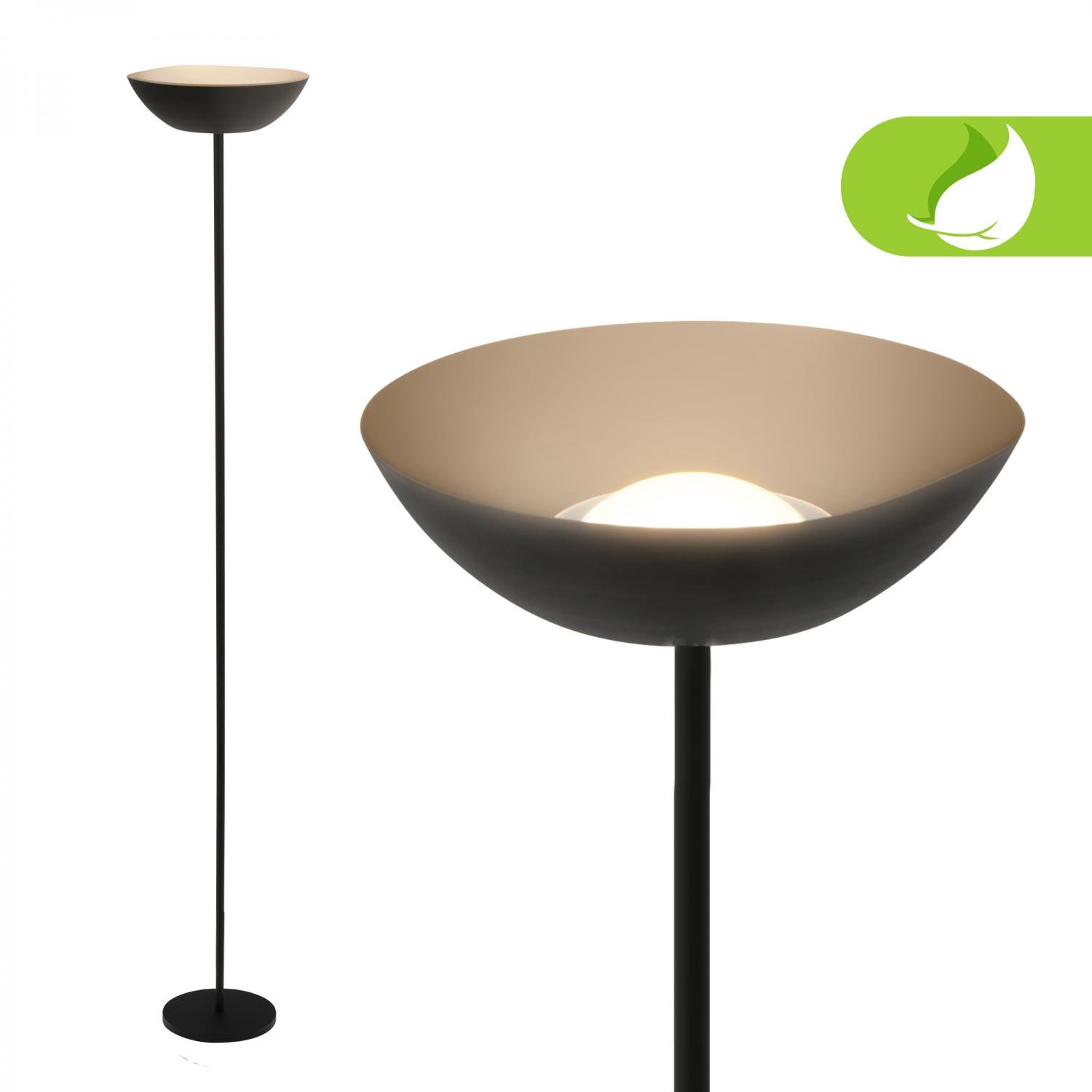 BRILO 1500015 Estate LED stojanová bezdrátová lampa, stmívatelné, dotykový vypínač, černá - BRILO