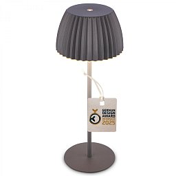 Obrázek pro produkt BRILONER Nabíjecí stolní lampa Riffle - 36,5 cm, 2W, 200lm, IP44, bezdrátová, LED, stmívatelná, dotykový vypínač, antracit 7553015