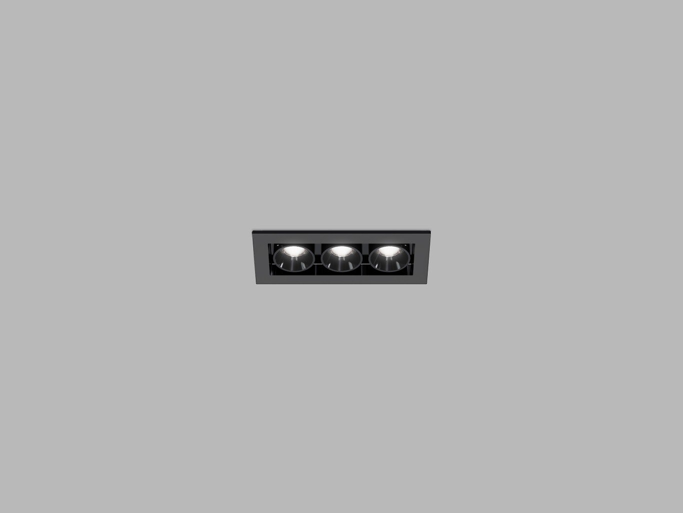 LED2 2560153 LED2 Zápustné svítidlo RIVA MINI 3, B 6W 3000K/3500K/4000K UGR černá - LED2 Lighting