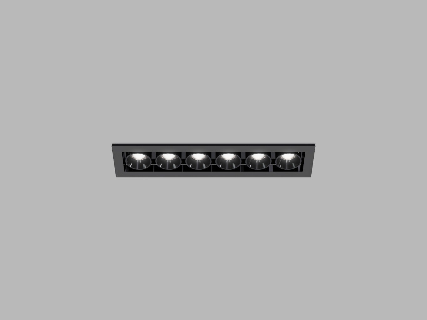 LED2 2560253 LED2 Zápustné svítidlo RIVA MINI 6, B 10W 3000K/3500K/4000K UGR černá - LED2 Lighting