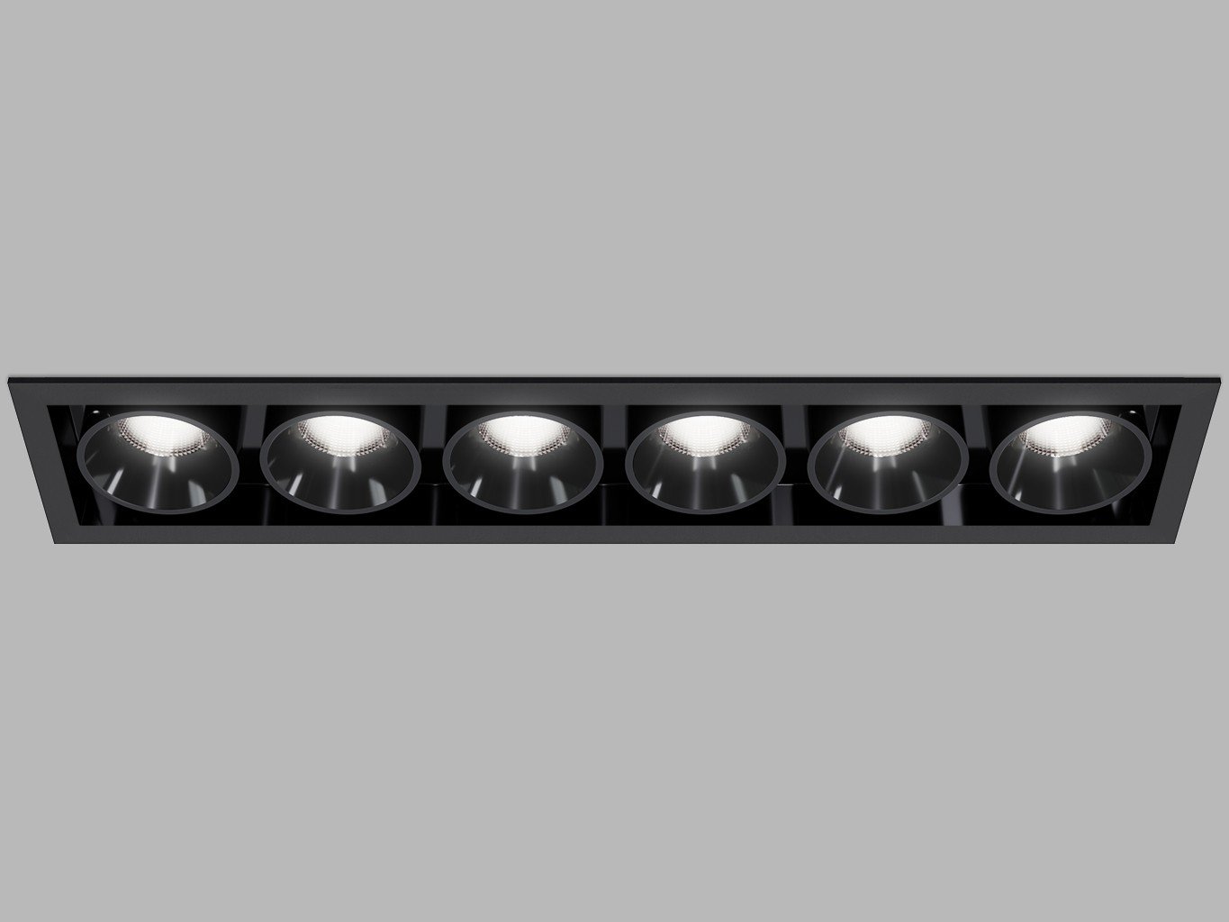 LED2 2560853DTW LED2 Zápustné svítidlo RIVA MAXI 6, B DALI TW/PUSH TW 30W 3000K-4000K UGR černá - LED2 Lighting