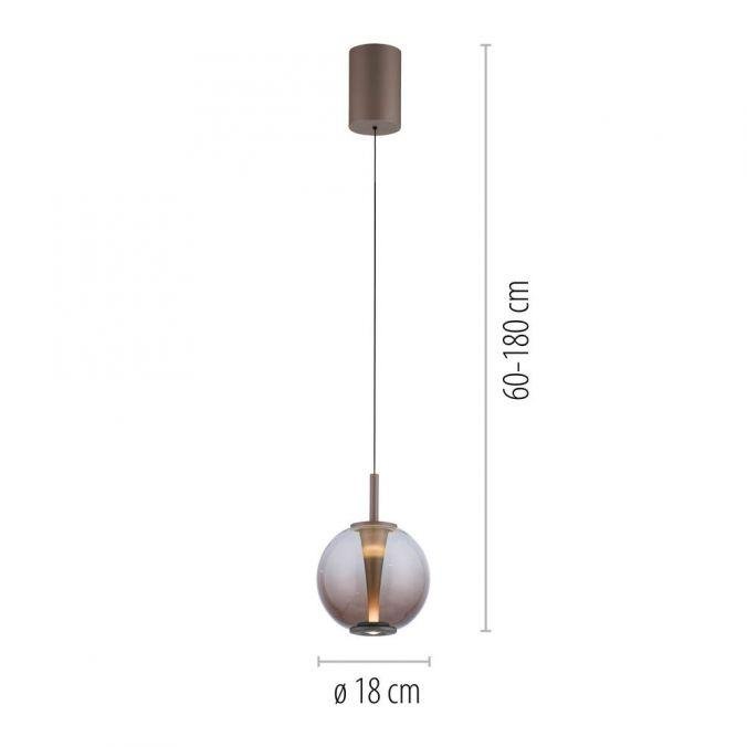 PN 2220-97 Závěsné svítidlo PURE Infinity bronzová, komfortně nastavitelná výška, ovladač, 2200-5000K - PAUL NEUHAUS (obrázek 5)